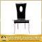 french script black fabric dining chair for banquet