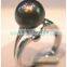 rose purple seawater tahitian pearl ring