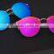 New Luxury Harajuku Round sunglasses Color Film Eyes And Tide Restoring Ancient Ways Dazzle Colour Round Frame Sunglasses