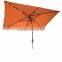 Outdoor Used Rectangular Solar Powered LED Lighted Patio Umbrella