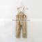 2017 Wholesale hot new products girls wearing overalls with frilly ruffles infront
