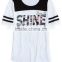 2016 hot selling girl fashion printed short sleeve T-shirt