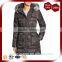 Fashion Belted Faux Fur Trim Long Parka Coat For Women