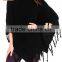 Classic Cashmere Fringed Poncho Cashmere Poncho Sweater Wrap