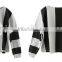 Female money hemp grey chest loose version printing round collar fleece wide set of head vertical bar