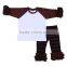 2017 Boys and Girls Icing Ruffle Raglan Outfits Wholesale Kids Clothing Ruffle Pants Sets