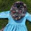 2-7t FALL/Winter kids OUTFITS 3 pieces scarf pant sets girls Hot sell Aztec boutique clothes kids turquoise top sets