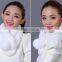 Warmly And Colorful Real Rabbit Skin Fur Women Scrafs