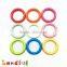 40mm Non-Toxic Multiple Colors Infant Play Circle Plastic Ring Teether