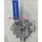 Three-Way Sanitary Butt Weld Ball Valve