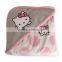 spring&summer double layer cartoon embroidered 100% cotton towel baby hooded bathrobe blanket