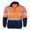 Hi Vis 1/2 Zip men's fluorescent lime polar fleece jacket with Reflective Tape