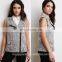 New Arrival Ladies Office Wear Clothing Off-center Zippered Front Women Vest
