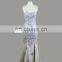 Real Photo Sleeveless Slit Chiffon Heavy Beaded Luxurious Long African Evening Dresses