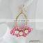 4 Tassels & 3 Pearl Anitc Gold Iron Wire Hoop Earrings