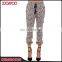 Beige Leopard Print Women Pants Alibaba Supplier Casual Lady Pants With Elastic Waist and Cuff