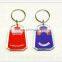 Acrylic keychain with thermometer and personal design