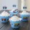 Ice cream paper cups with decorative picks