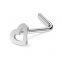 Amazon sells hot titanium steel heart-shaped nose studs, stainless steel jewelry stud manufacturers, direct wholesale