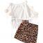 RTS Long Sleeves Sweater Leopard Skirt Girls' Clothing Sets Kids Fall Clothes 2020