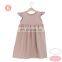 NEW LINEN COTTON BABY DRESSES kids long white flutter sleeve lace skirt dress girl fashionable solid linen kids flutter DRESS