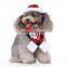 Wholesale cute fashion new year cat dog christmas hat scarf set pet accessories