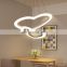Creative acrylic love-shaped led chandelier for living room
