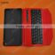 bluetooth keyboard for iPad Mini,red Plastic keyboard+ high quality PU Removable plastic keyboard with synthetic leather