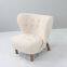 2022 the most popular and comfortable Petra chair in sheepskin covering high end wood furniture chairs