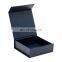 Luxury small rigid navy blue magnetic lid gift box packaging for small product wrapping