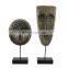 luxury wood face shape home accessories decoration ornament gift for living room