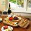 Bamboo Cutting Board for Cheese & Charcuterie with Knife Set & Cheese Markers Cheese Platter with Drawer