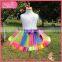 New design tutu skirt tulle kids skirts flower girl skirt rainbow tutu skirt