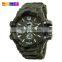 SKMEI 0990 Роскошные спортивные цифровые LED-часы для активного отдыха на открытом воздухе для мужчин. Водонепроницаемые двойные дисплеи. Часы военного стиля, топовый бренд