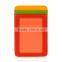vertically Genuine Leather transparent window Colorful ID Credit Card Holder or Business Name Card Case pocket wallet