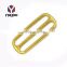 Fashion High Quality Metal Brass Plated Slide Rectangular Ring Buckle