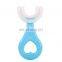 Manual Silicone Baby Children U Shape Toothbrush Oral Care Cleaning Kids Toothbrush