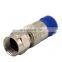 Waterproof Compression connectors F Connector RG6 Coaxial Cable brass copper Waterproof Coaxial PPC RG6