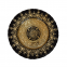 Unique Design Elegant Royal Decoration Plates Wedding Event Banquet Dinnerware Blue Gold Glass Charger Plates