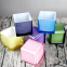 Spraying Inside White Black Colorful Square Candle Holder/Glass Candle Container/Glass Jar