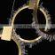 Round Indoor Luxury Pendant Light Gold Crystal Chandelier For Living Room