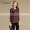 Classic Stripes Style Women's 100% Cashmere Sweater Long Casual Knitted O-Neck Autumn Solid Pattern OEM Service