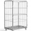 High Quality Wire Mesh Warehouse Cage Container Trolley with PU Wheels
