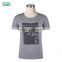 custom print cotton polyester grey round neck t shirts