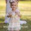 2016 high quality country flower girl dress rustic lace flower girls wedding dress baby girls 12-18m