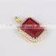 Factory supply fashion square stone emerald cut pendant