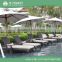 Modern hotel outdoor rattan pool sunbed sun lounger chaise lounge chair