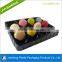 24 pcs disposable Clear wholesale blister plastic macaron cake packaging tray with lids