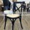 Wholesale ratten seat oak X back chair