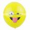 wholesale party supplies emoji balloon latex helium printed ballon
